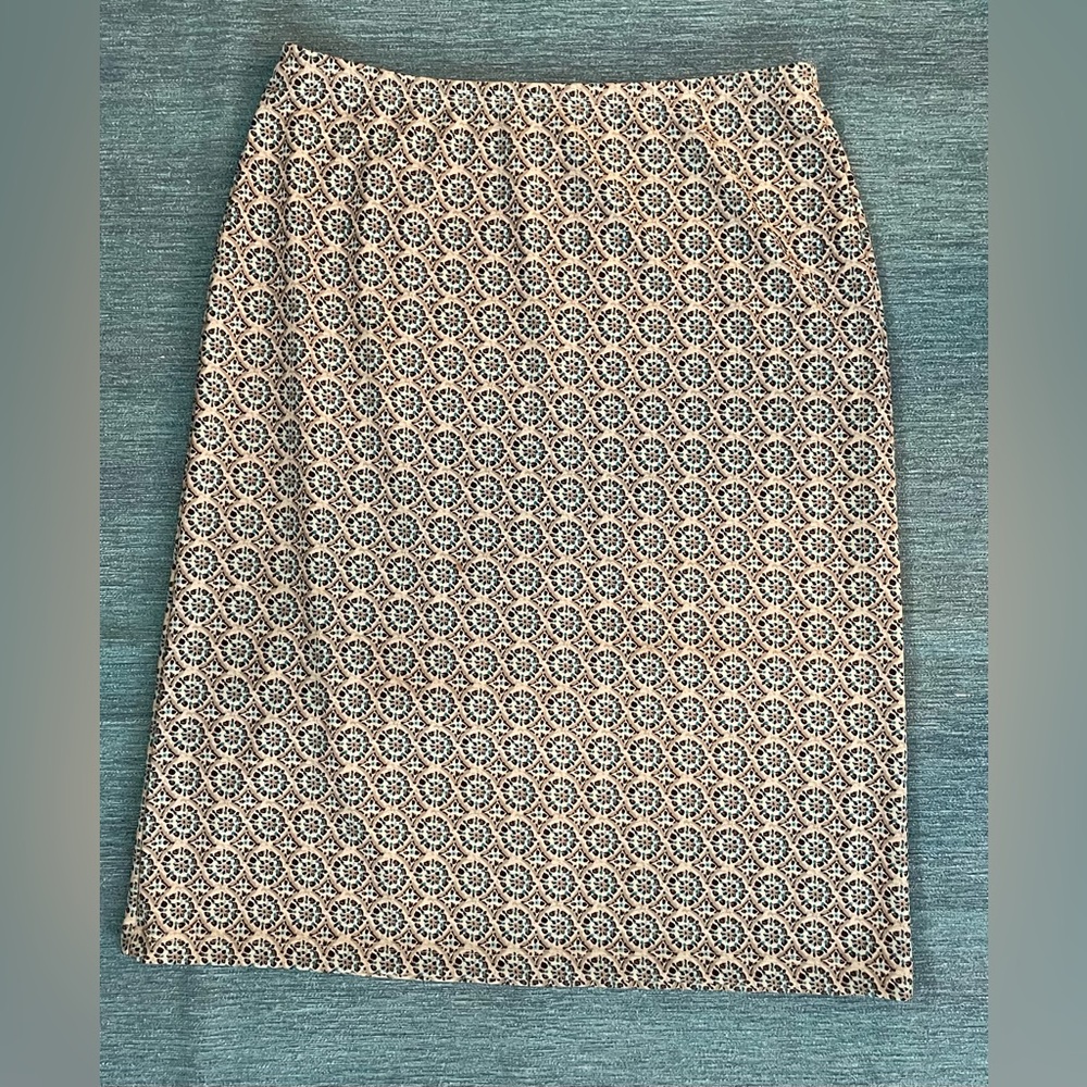 Nine West Mod Pencil Skirt Lightweight & Comfy Elastic Waist Size Small.